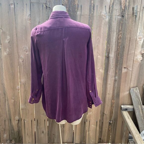 TRUE RELIGION purple silk button down size XS - Picture 8 of 12